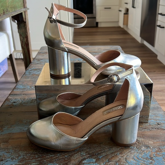 Top Shop Silver 3” heels - Picture 3 of 6
